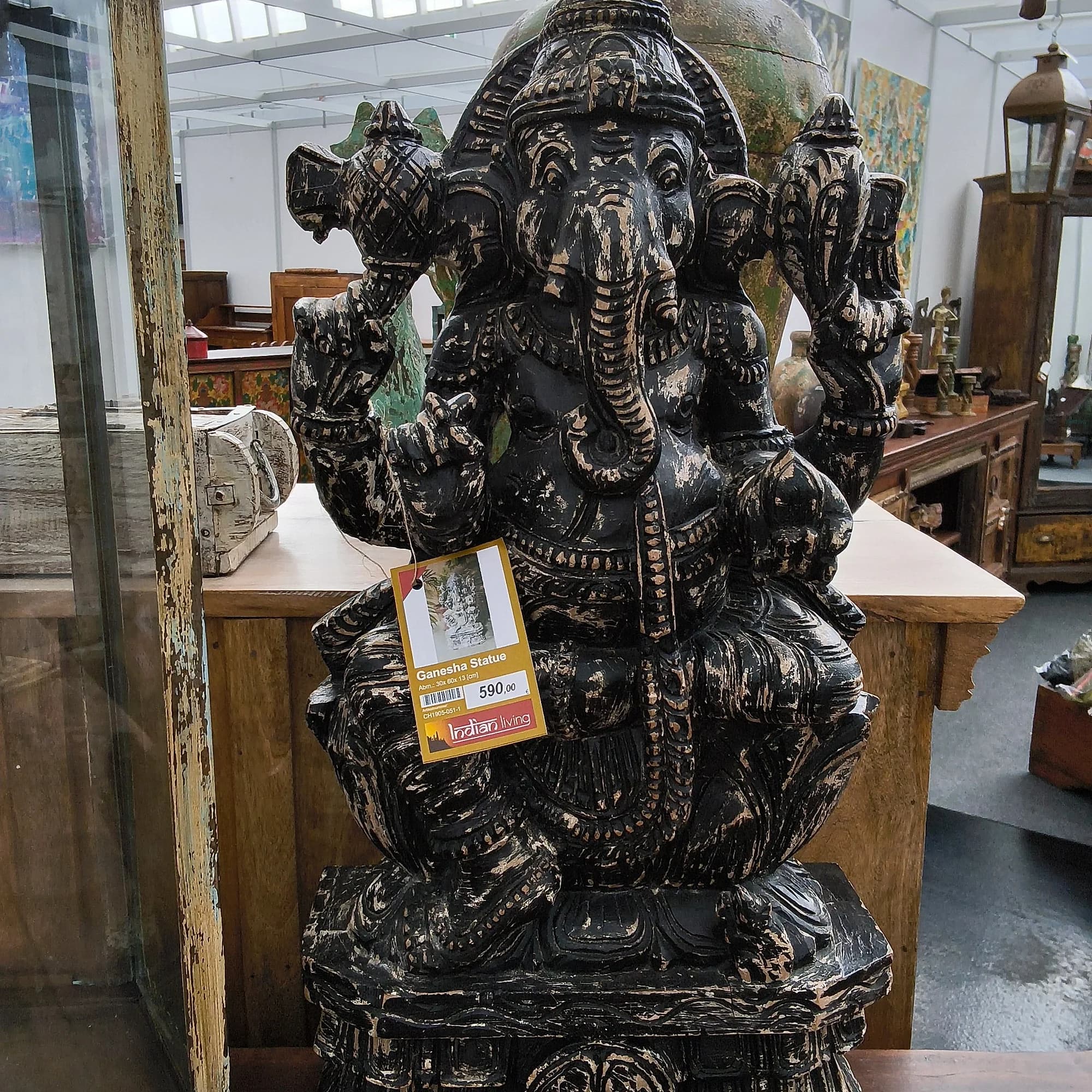 Ganesha Statue Holz