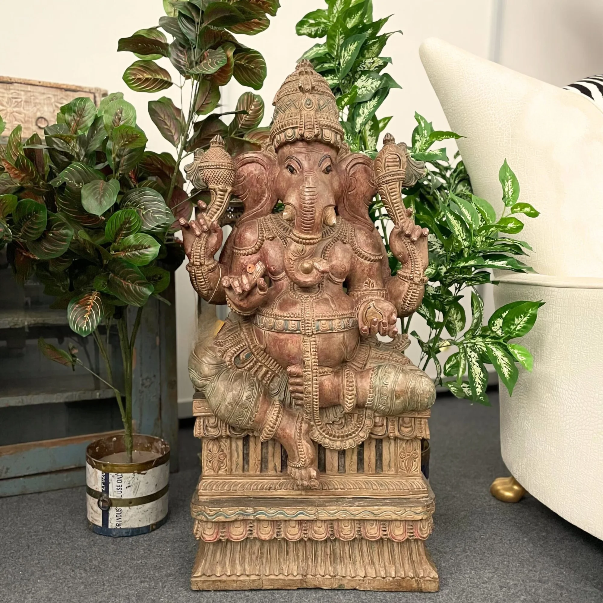 Ganesha Skulptur Holz