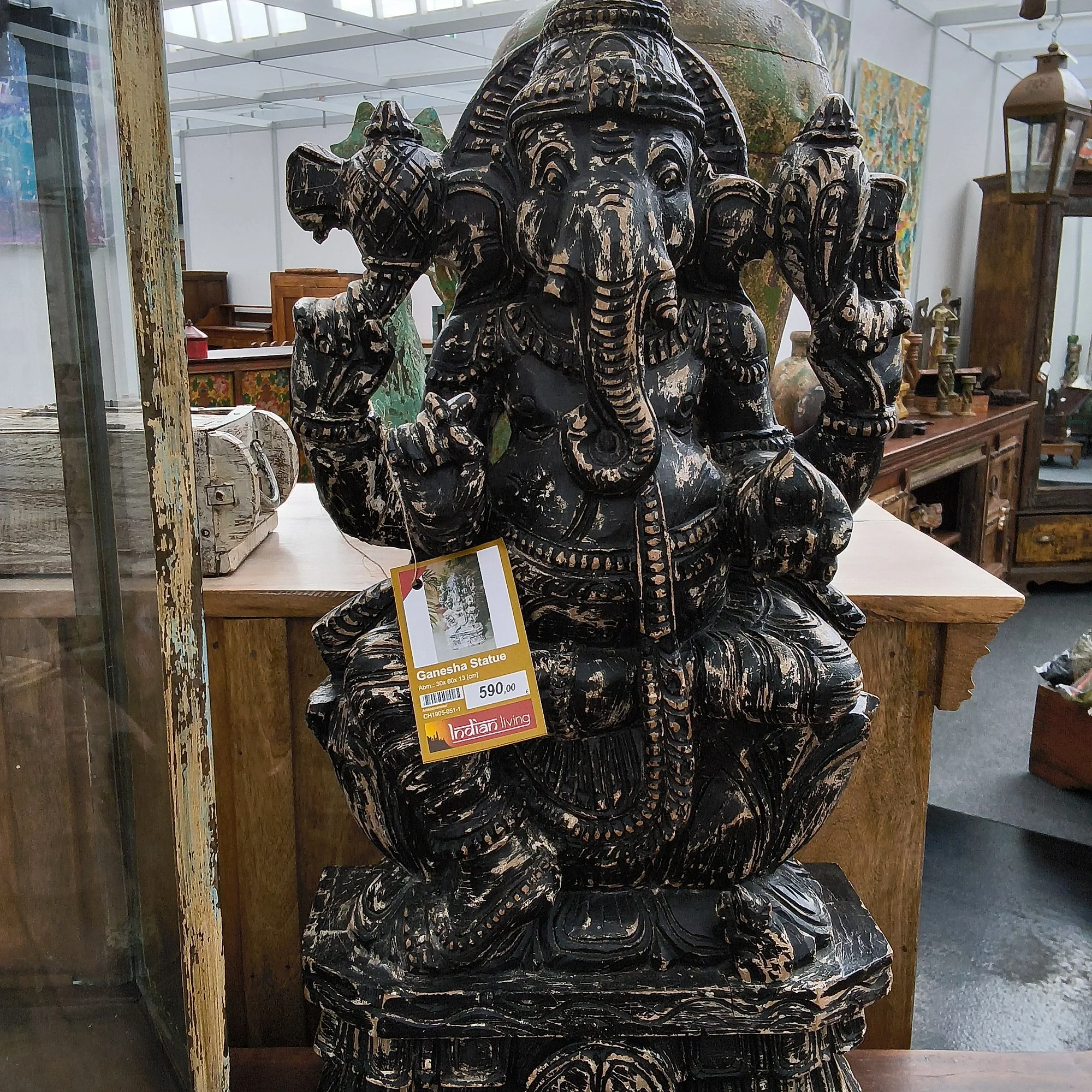 Ganesha Statue Holz