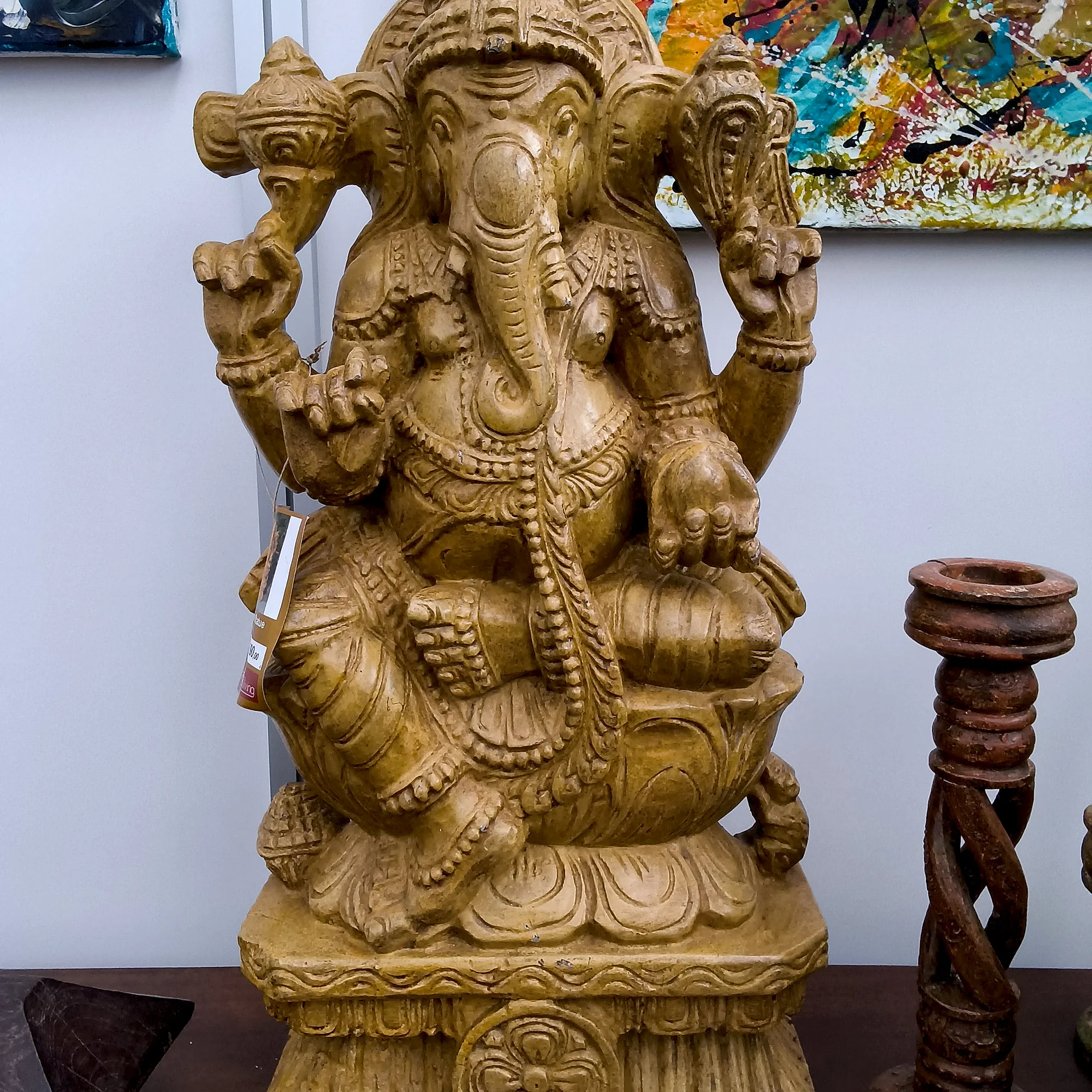 Ganesha Statue Holz