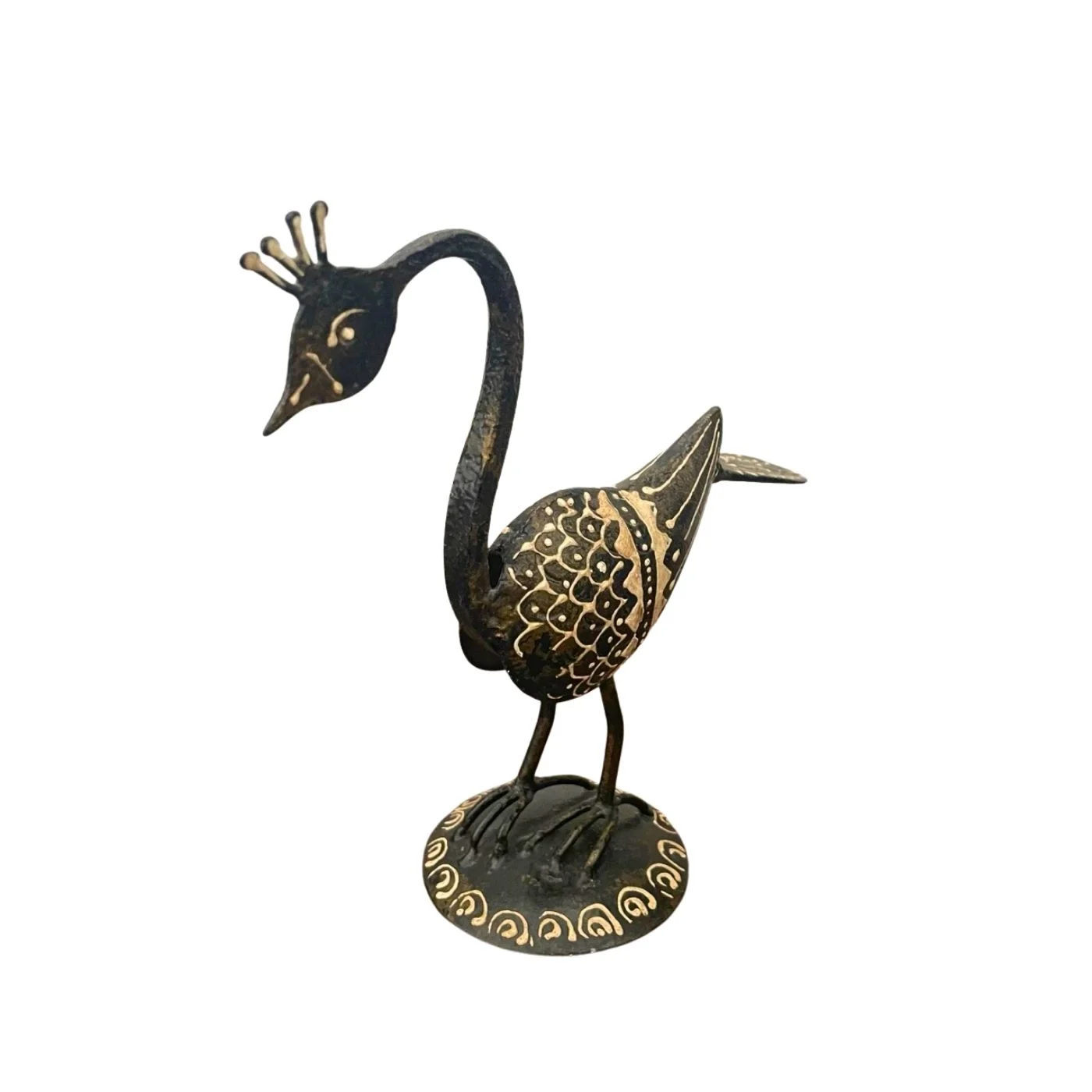 Dekorativer Pfau aus Metall