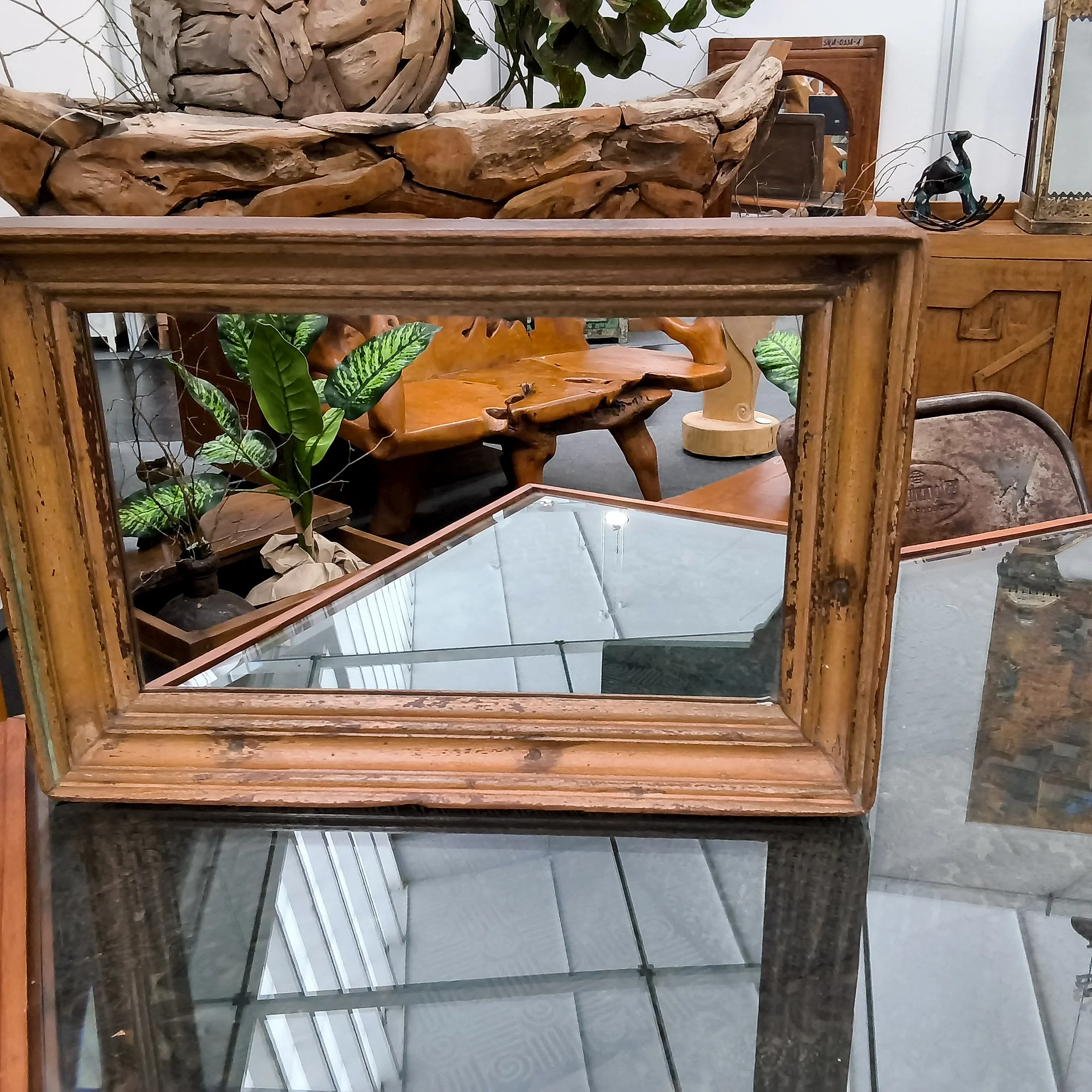 Rahmen mit Spiegel Holz
