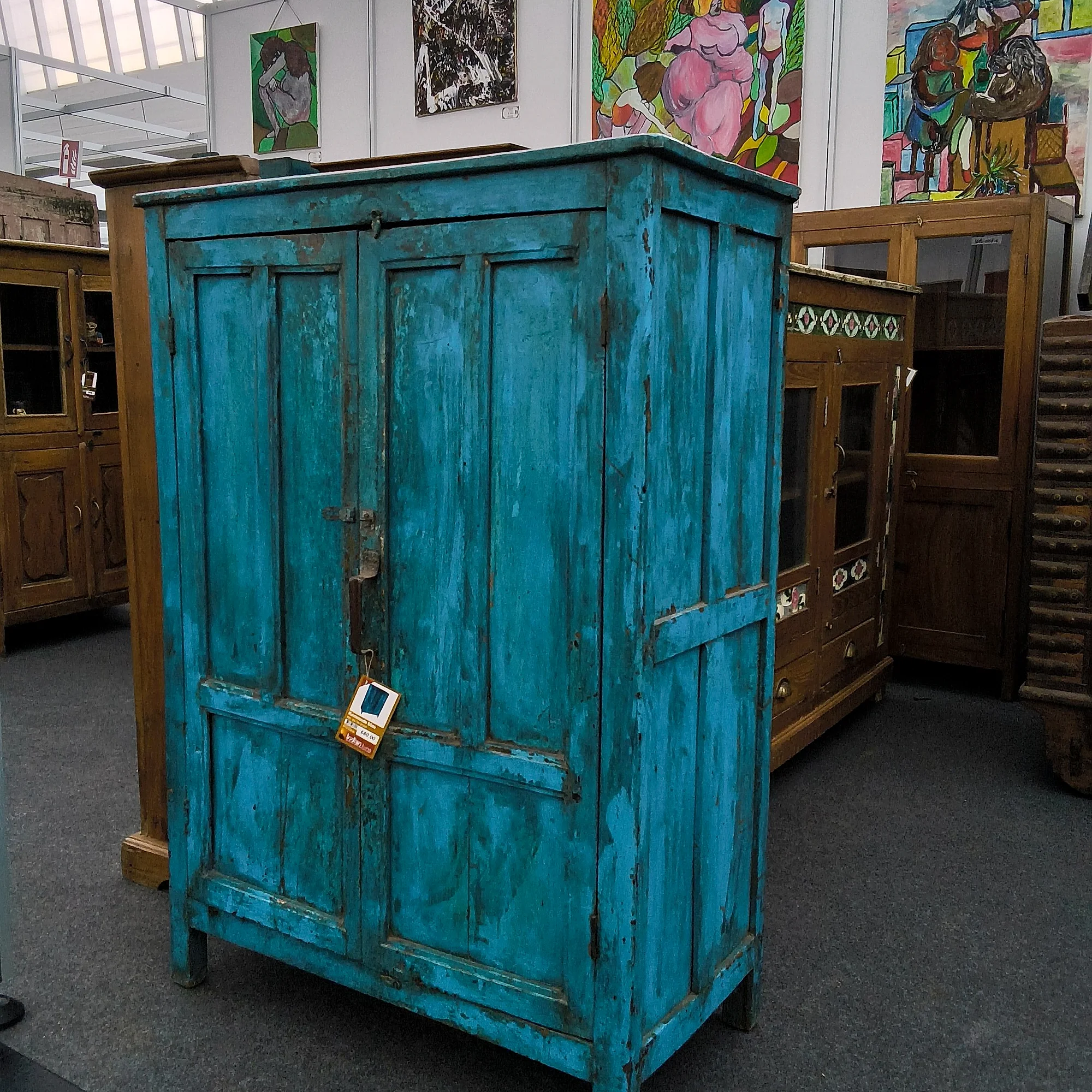 Kommode blau Holz