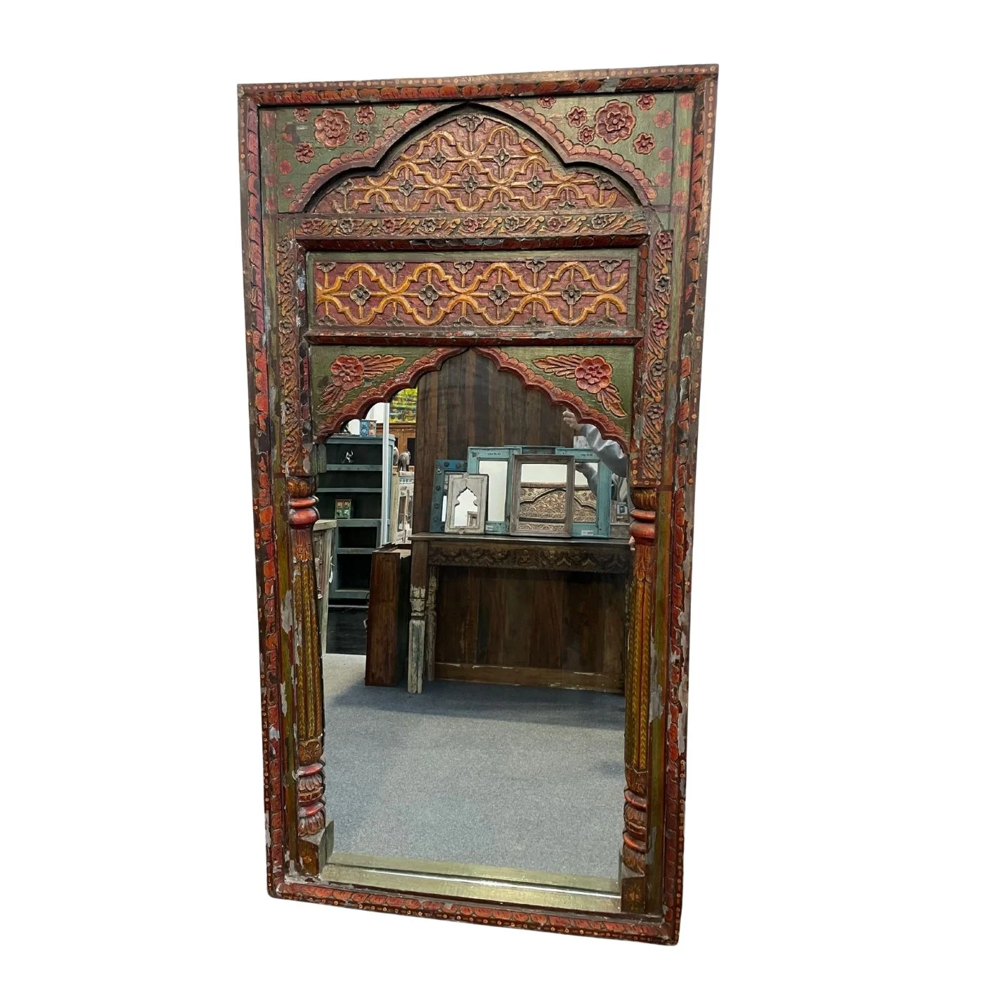 Großer Standspiegel  im traditionellen Rajasthani-Stil